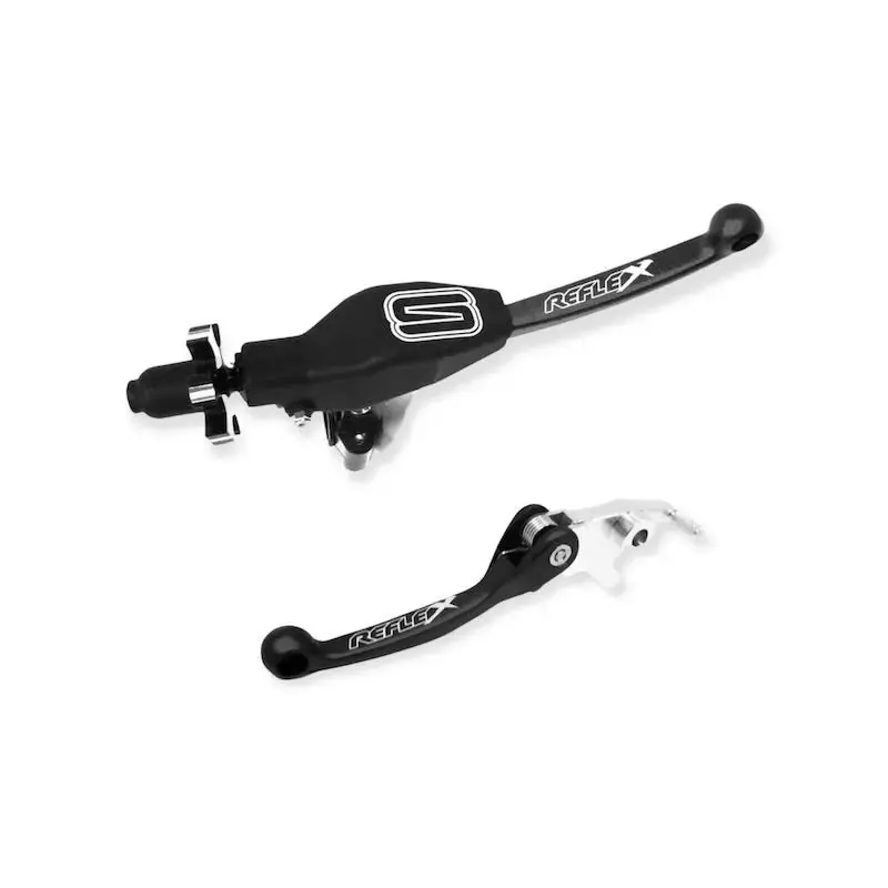 KIT LEVIERS CONTREPLIABLES EMBRAYAGE ET FREIN STREAMLINE RFX YAMAHA BLASTER / BANSHEE / 660R / 700R 2006 NOIR Remise