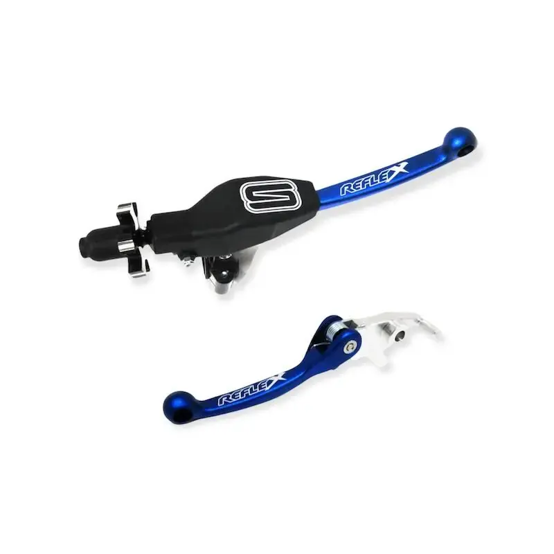 KIT LEVIERS CONTREPLIABLES EMBRAYAGE ET FREIN STREAMLINE RFX KAWASAKI KFX 450 BLEU Pas Cher