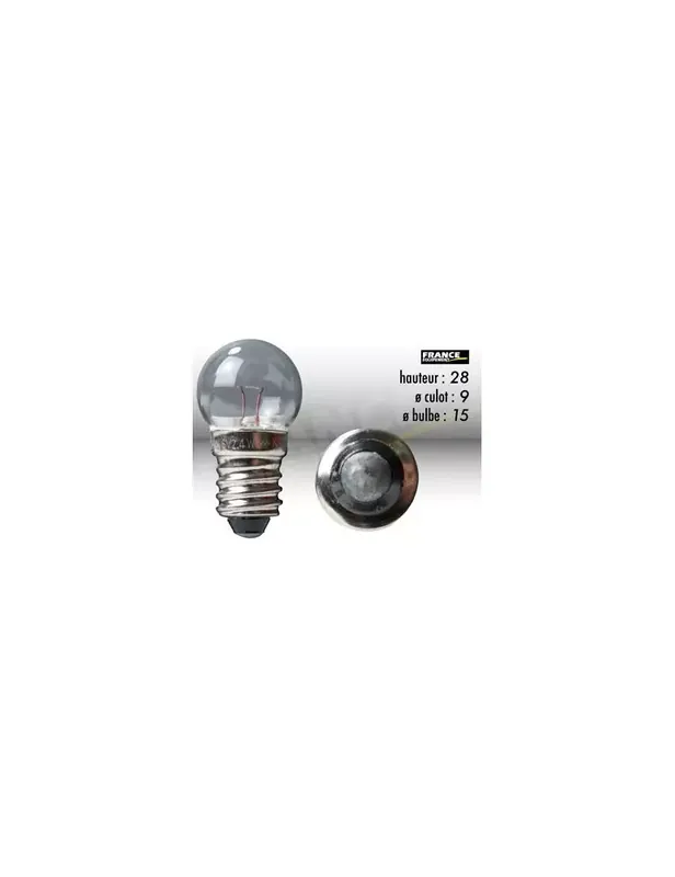 AMPOULE TEMOIN CULOT VIS E10 6V2,4W Top Vente