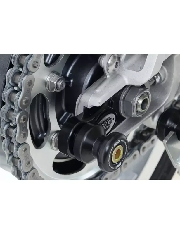 Pions de bras oscillant déporté R&G RACING noir avec platine Triumph Dernière Chance