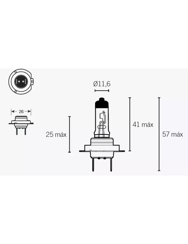 Ampoule V PARTS H7 12V/55W culot P26d 10pcs Haute Qualité