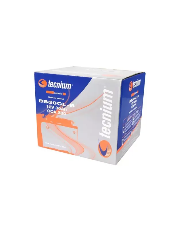 Authentique Batterie TECNIUM BB30CL-B conventionnelle livrée avec pack acide