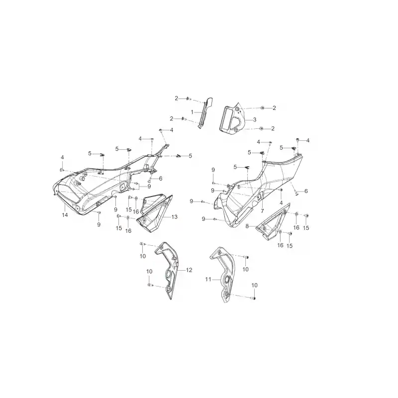 Commander Vite Carenage Lateral 10 – VIS M6X16 QJ