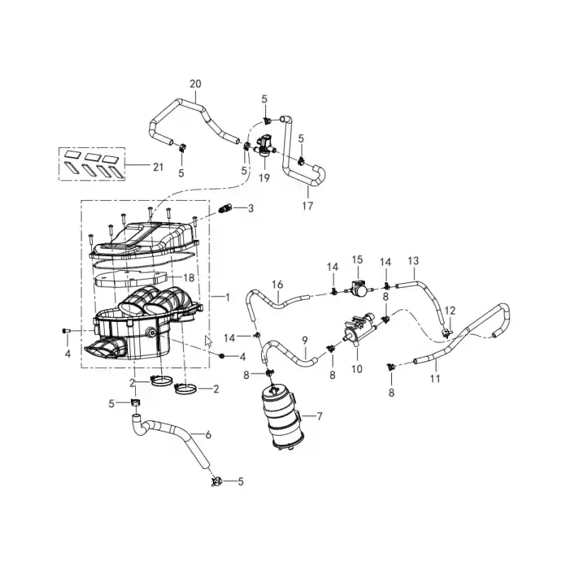 Boitier Filtre à Air 4 – VIS CRUCIFORME M6X8 QJ Nouvelle Collection