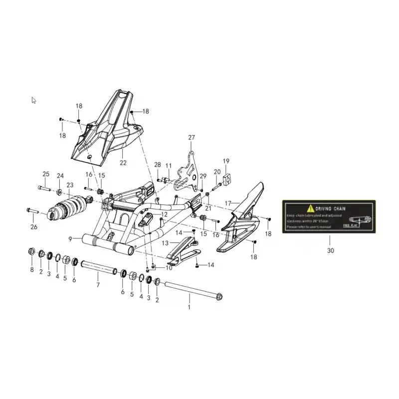 Haute Qualité Bras Oscillant 16 – VIS M6X30 QJ