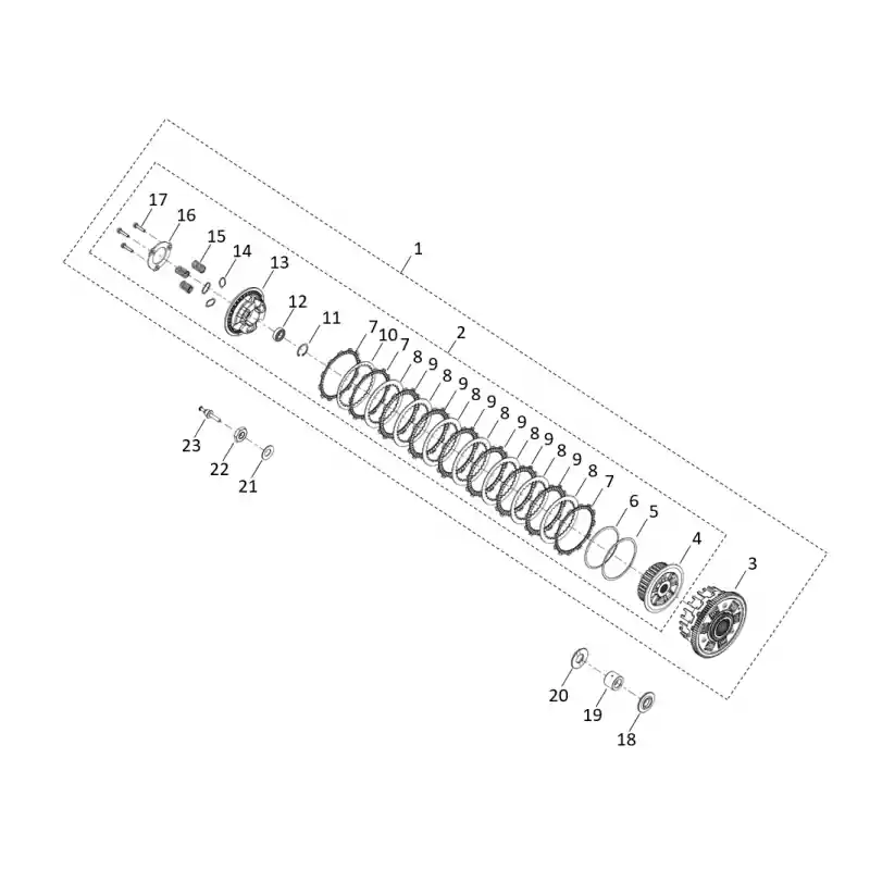 Embrayage 1 – KIT EMBRAYAGE COMPLET SRT 800 SX Authentique