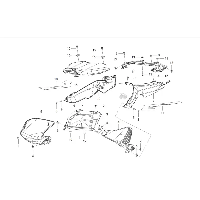 Commander Vite Carenage de Selle / Selle Pilote 12 – VIS ST4.2X13 QJ