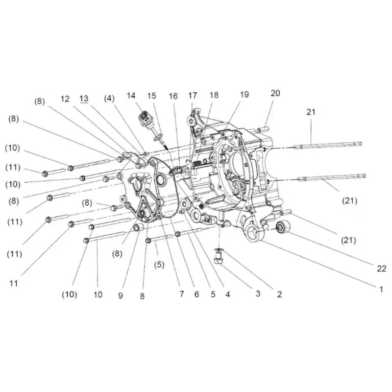 Carter Moteur Droit 5 – VIS M6X80 QJ Meilleure Vente
