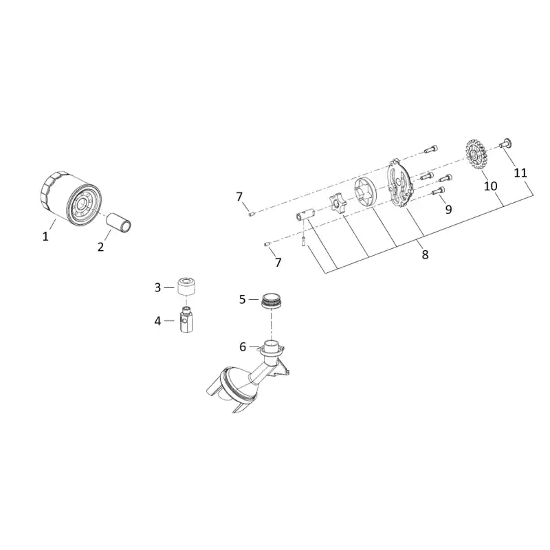 Pompe / Filtre à Huile 1 – FILTRE A HUILE SRK – SRT 700 Réduction