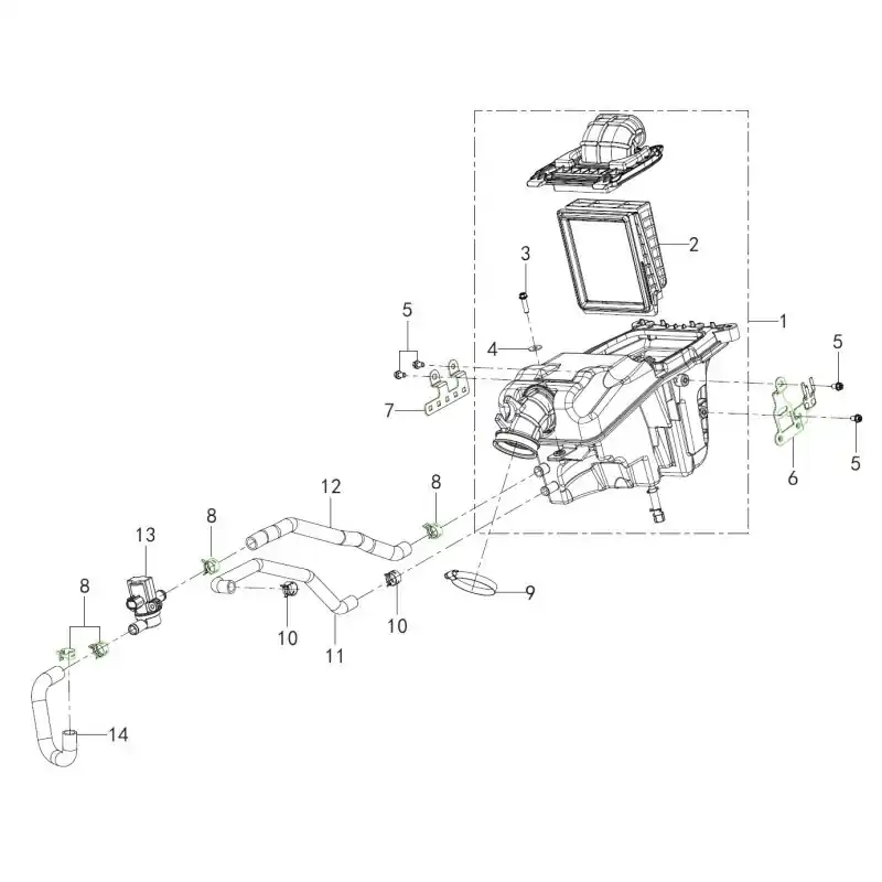 Boitier Filtre à Air 5 – VIS M6X12 QJ Vente Directe
