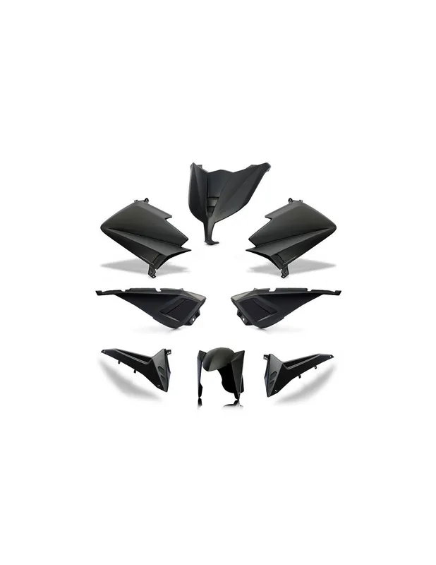 Commander Vite Kit carénage BCD TMAX 530 15-16 FACE NR MAT – COQUE ARRIERE AVEC POIGNEES – FLANC SANS RETROVISEUR