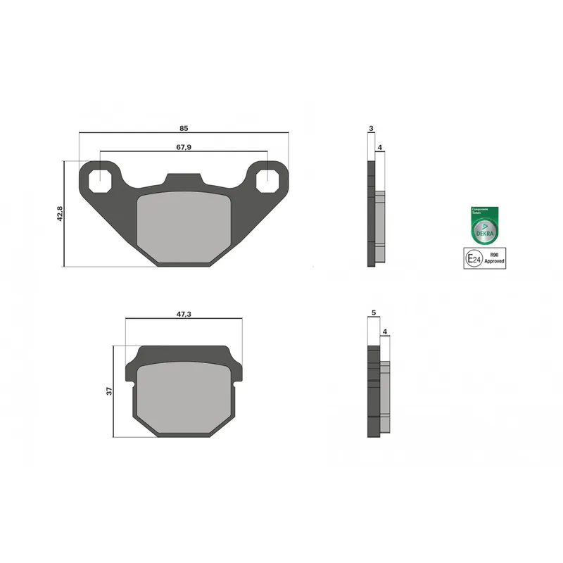 Top Vente Plaquettes de frein ARRIERE Malossi sport Aprilia Tuono 125 4t