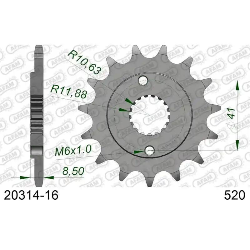 Achat Immédiat Pignon 16 dents pour chaine 520