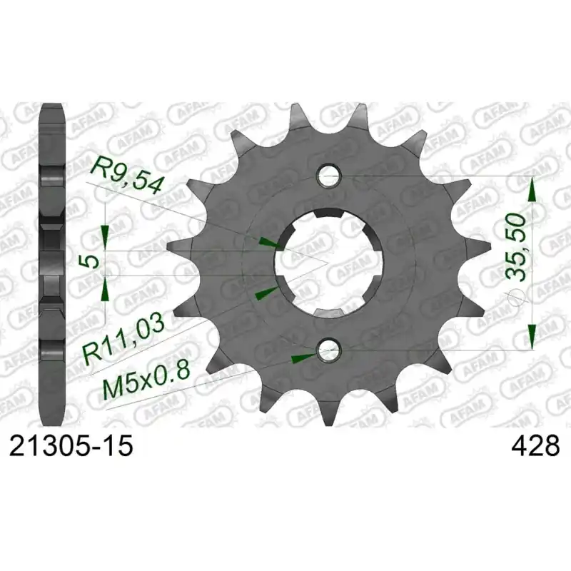 Commander Maintenant Pignon 15 dents pour chaine 428