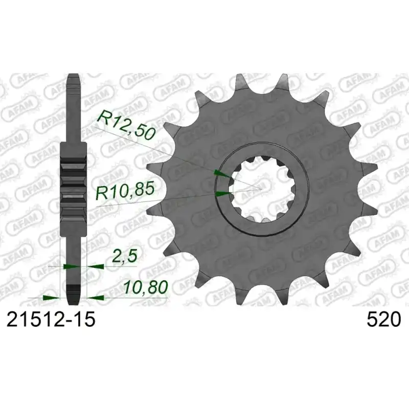 Commander Maintenant Pignon 15 dents pour chaine 520
