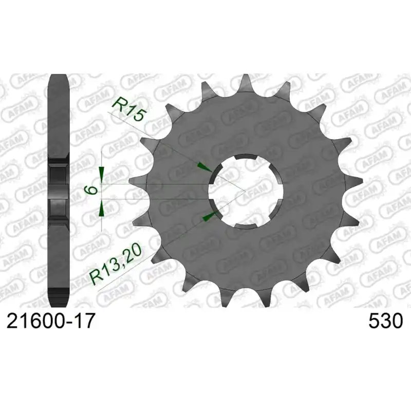 Must-Have Pignon 17 dents pour chaine 530