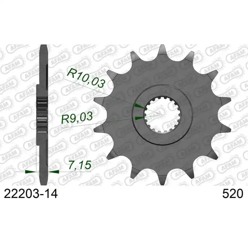 Achat Immédiat Pignon 14 dents pour chaine 520