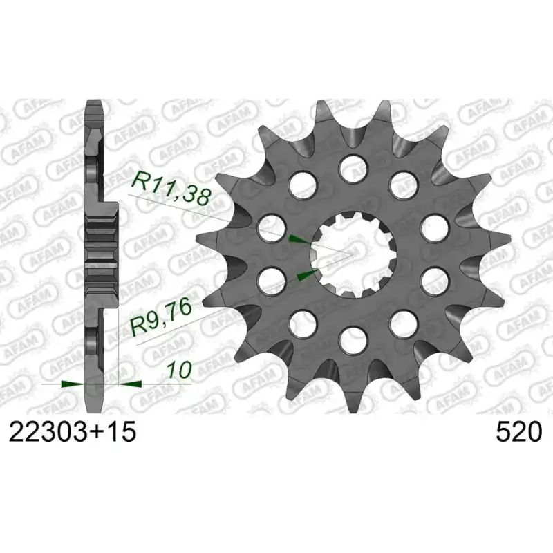 Pignon 15 dents pour chaine 520 SC Prix Promo