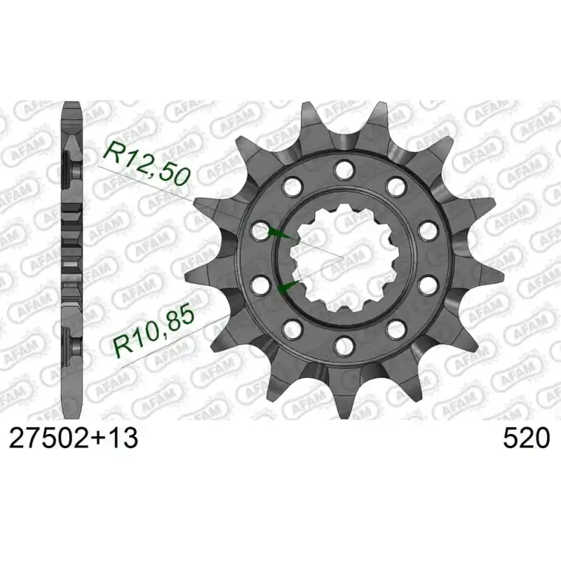 Réduction Pignon 13 dents pour chaine 520 SC