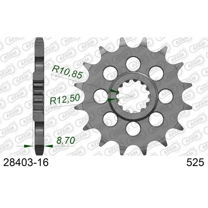Promotion Pignon 16 dents pour chaine 525