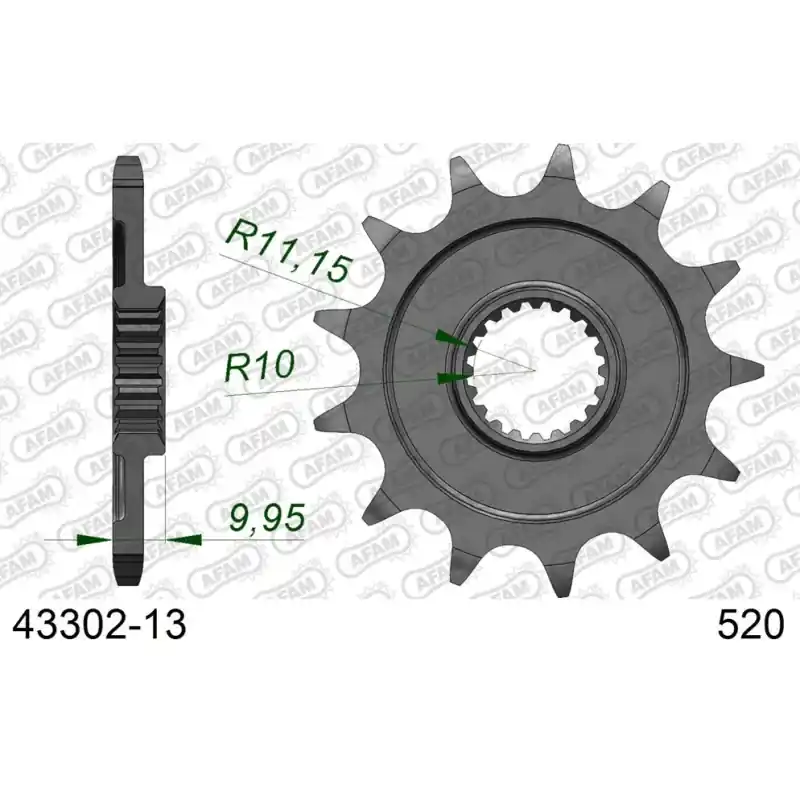 Commander Vite Pignon 13 dents pour chaine 520
