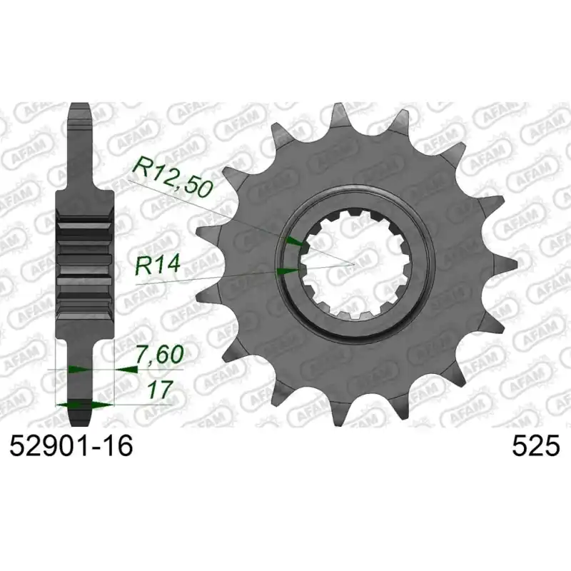 Meilleur Choix Pignon 16 dents pour chaine 525