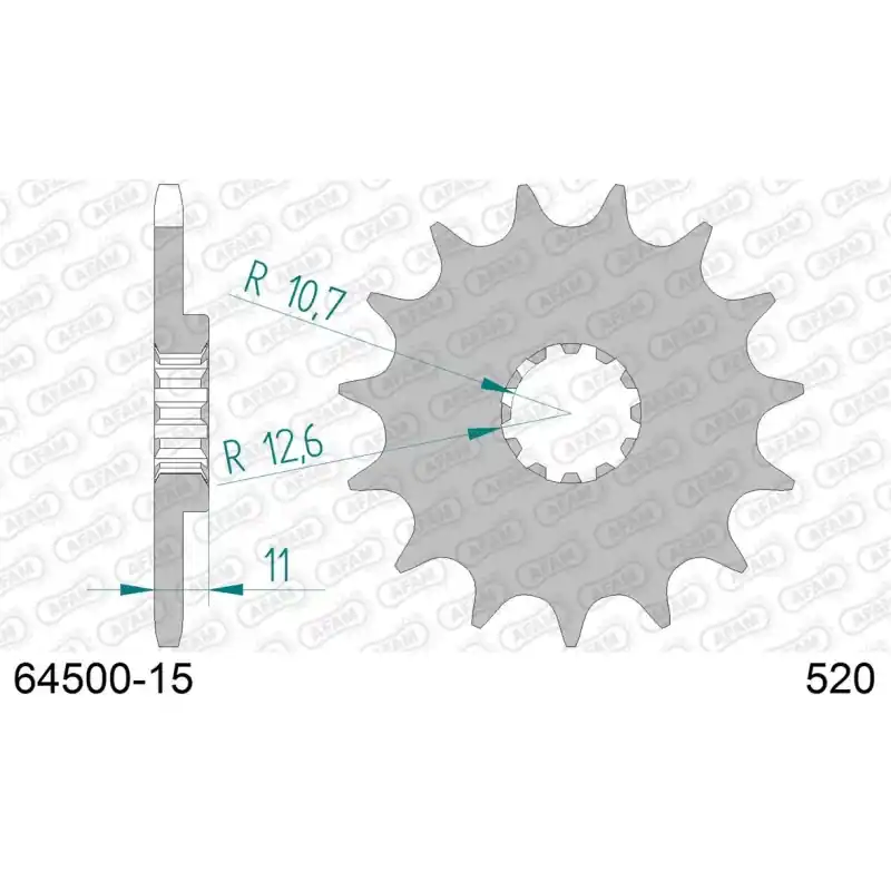 Soldes Pignon 15 dents pour chaine 520