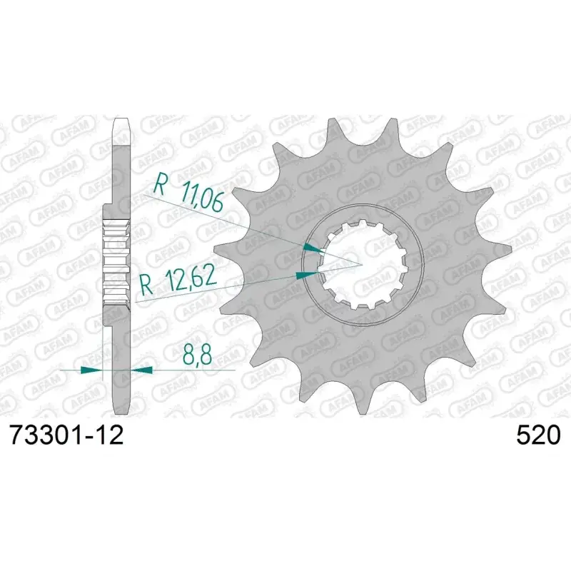 Expédié Aujourd&rsquo;hui Pignon 12 dents pour chaine 520