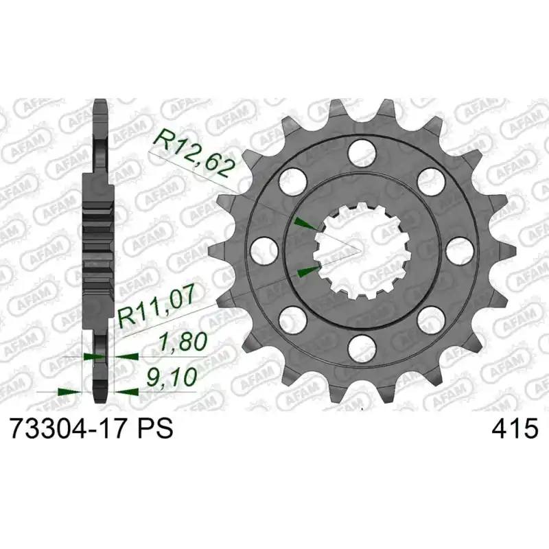 Acheter Direct Pignon 17 PS dents pour chaine 415 KTM MOTO3