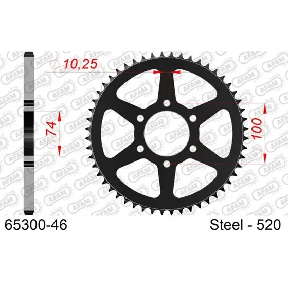 Prix Promo Couronne Acier 46 dents pour chaine 520