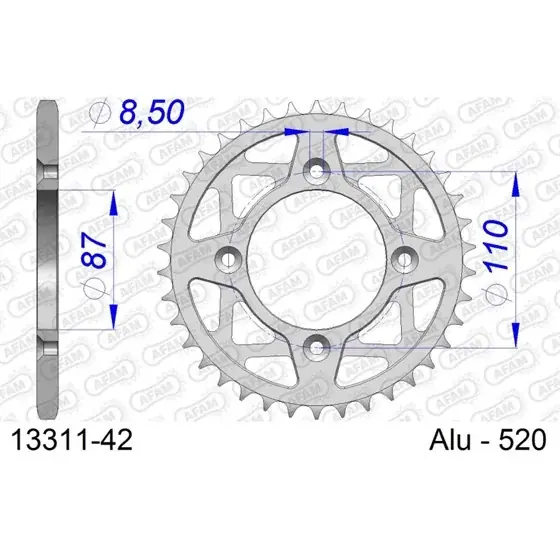 Achetez Aujourd&rsquo;hui Couronne En Alu 42 dents pour chaine 520