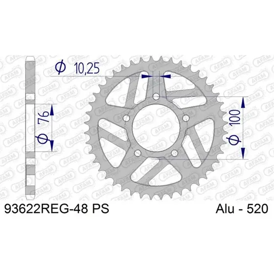 Super Prix Couronne En Alu 48 PS dents pour chaine 520 HARD