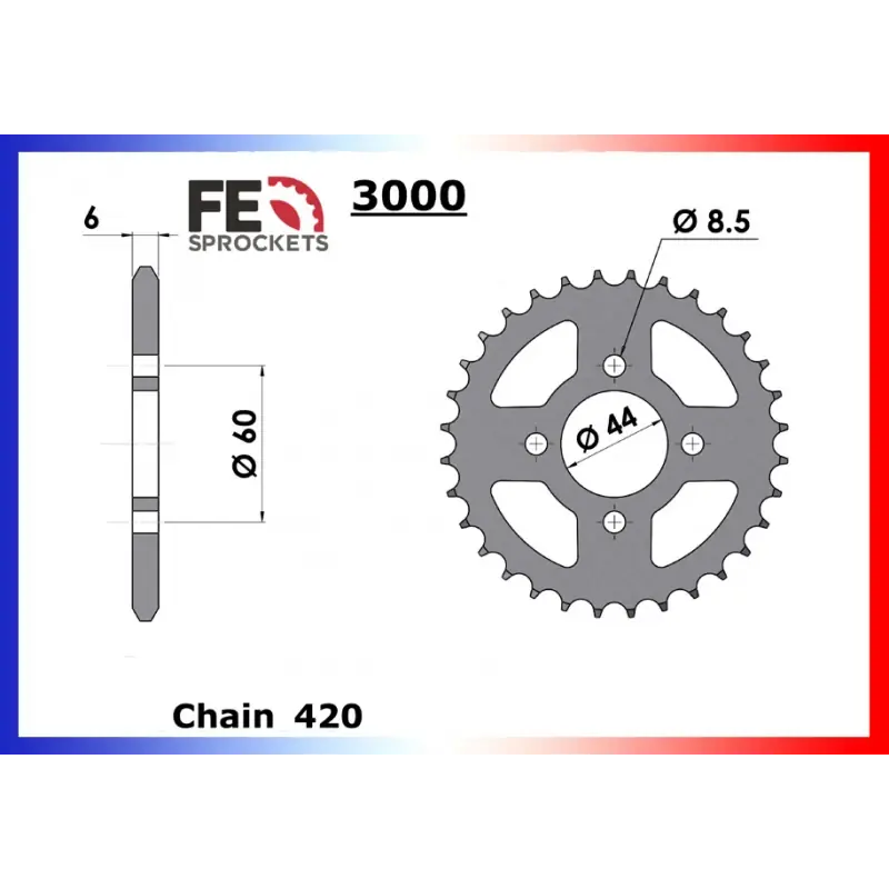Meilleur Prix Couronne Acier 39 dents pour chaine 420 – France Equipement 0401.3000.39