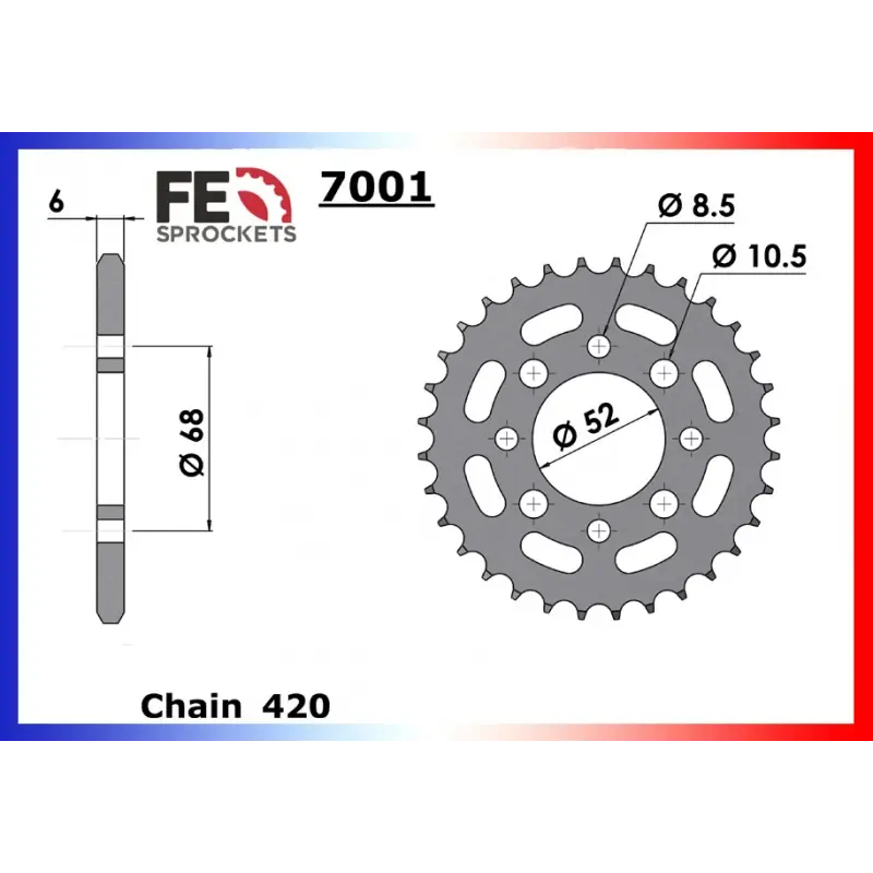 Affaire À Saisir Couronne Acier 32 dents pour chaine 420 – France Equipement 0404.7001.32