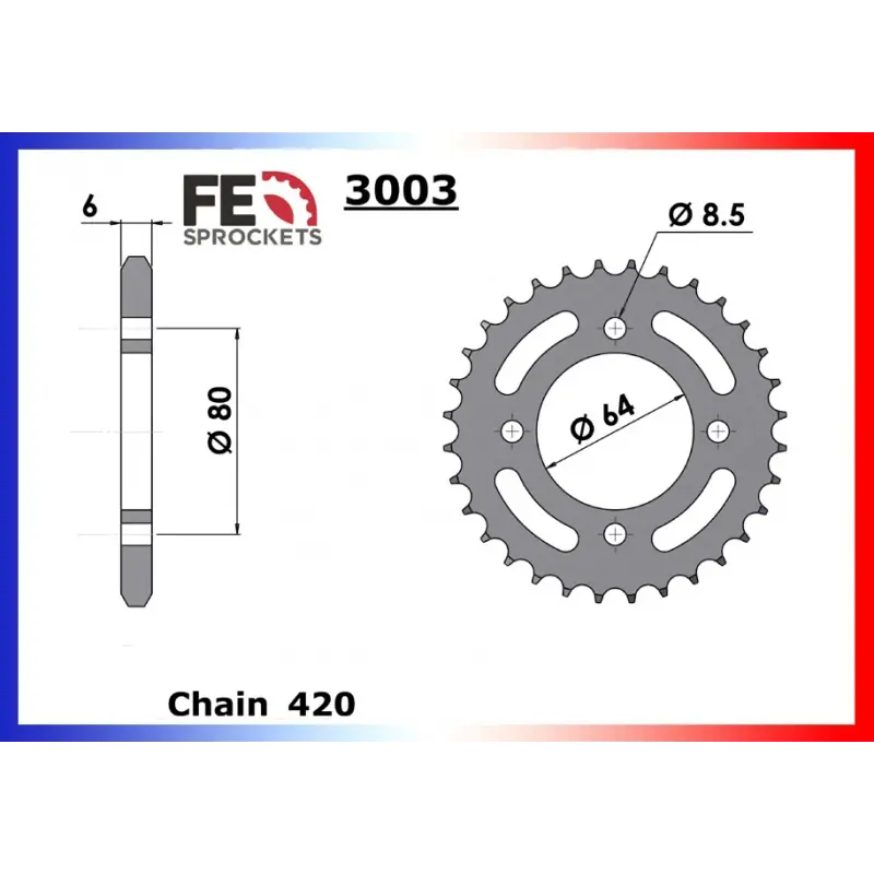 Satisfait Ou Remboursé Couronne Acier 35 dents pour chaine 420 – France Equipement 0505.3003.35