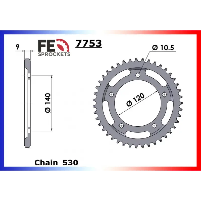 Solde Couronne Acier 46 dents pour chaine 530 – France Equipement 1904.7753.46