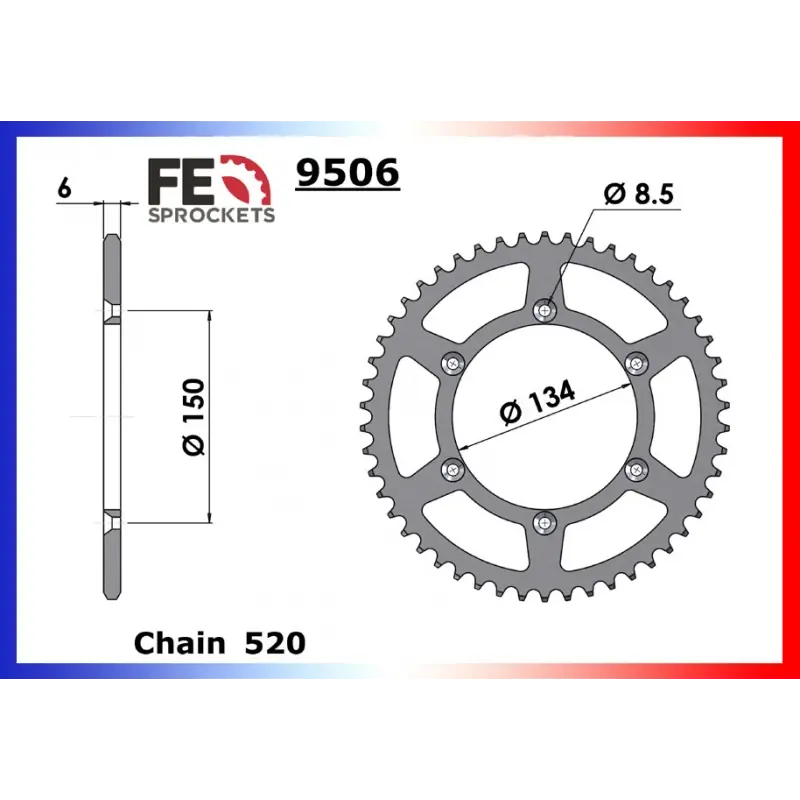 Achat Immédiat Couronne Acier 45 dents pour chaine – France Equipement 5115.9506.45
