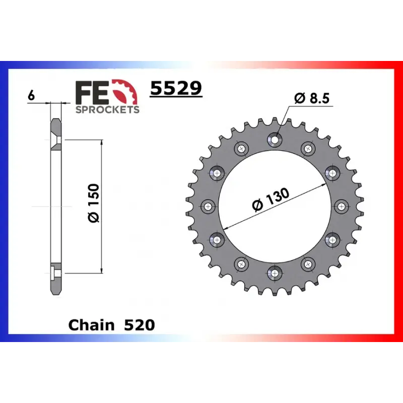 Acheter En Ligne Couronne Acier 46 dents pour chaine – France Equipement 7803.5529.46