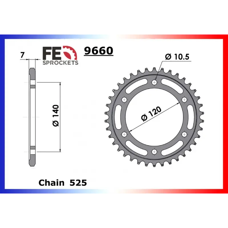 Affaire À Saisir Couronne Acier 46 dents pour chaine 525 – France Equipement 8418.9660.46