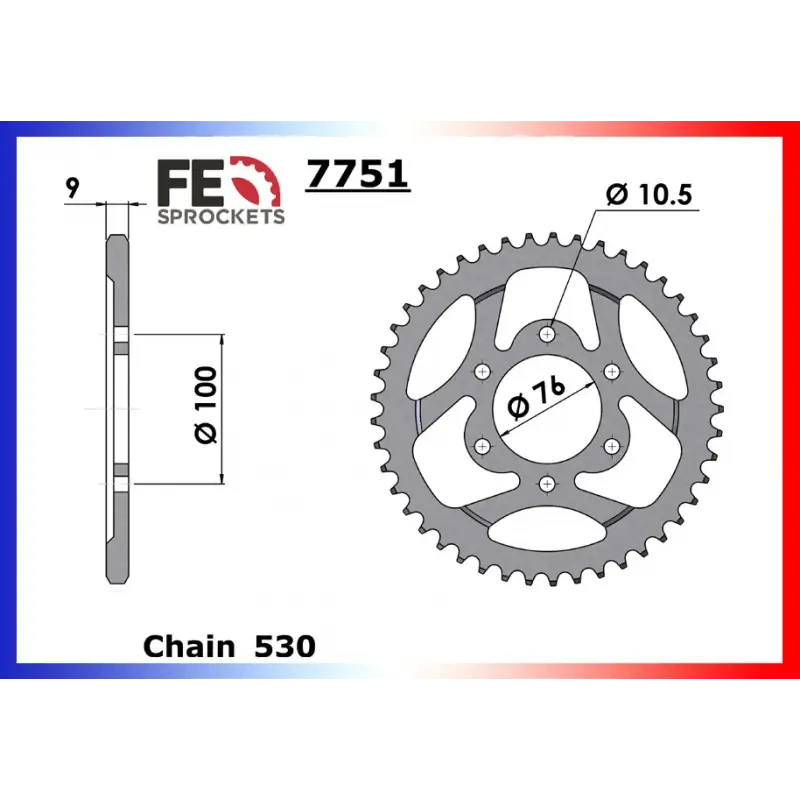 Achetez Aujourd&rsquo;hui Couronne Acier 35 dents pour chaine 530 – France Equipement 9515.7751.35