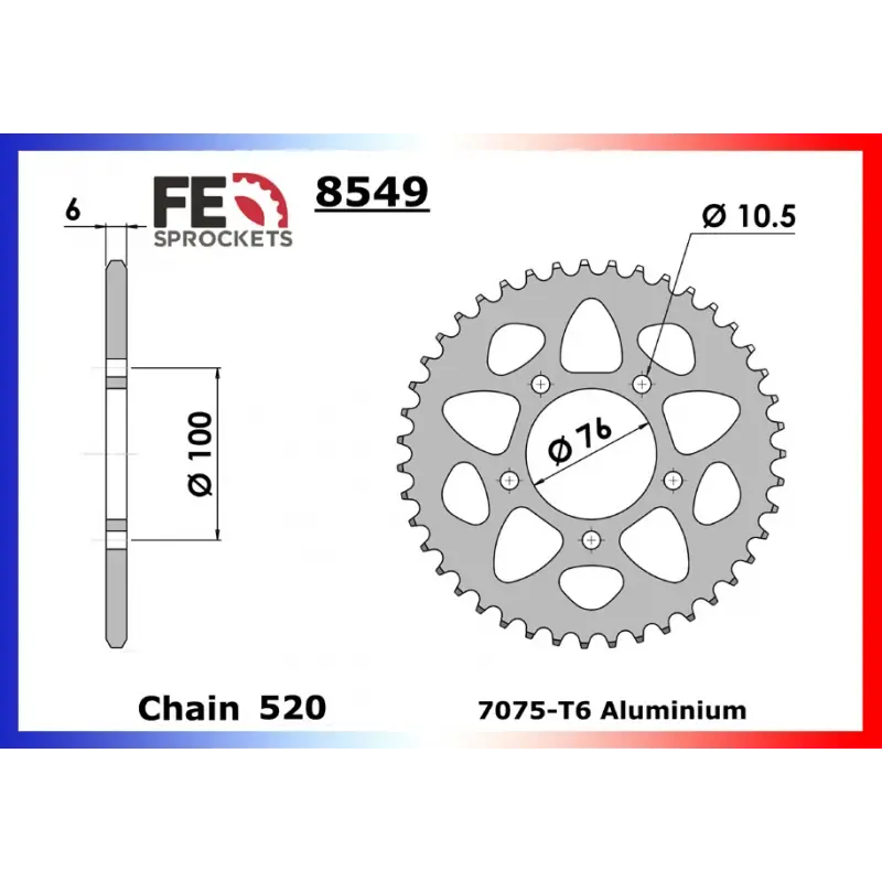 Affaire À Saisir Couronne Alu 51 dents pour chaine 520 – France Equipement 1199.8549.51