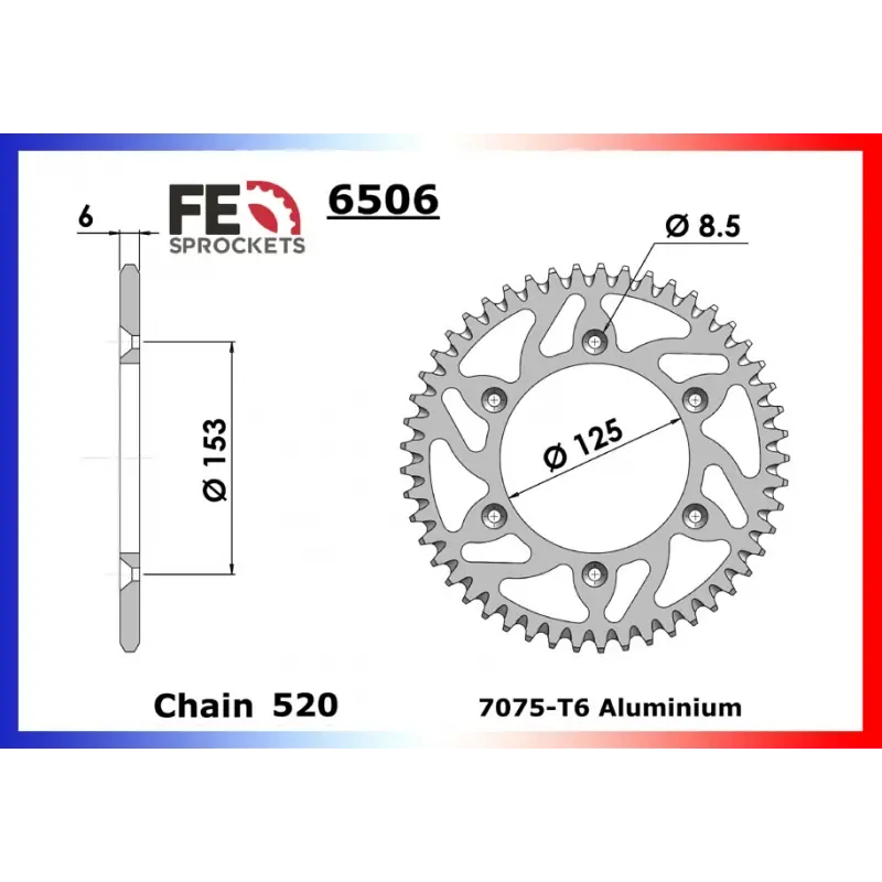 Bon Marché Couronne Alu 47 dents pour chaine – France Equipement 4906.6506.471