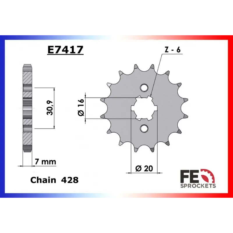 Affaire À Saisir Pignon 13 dents pour chaine 428 – France Equipement 10131.E417.13