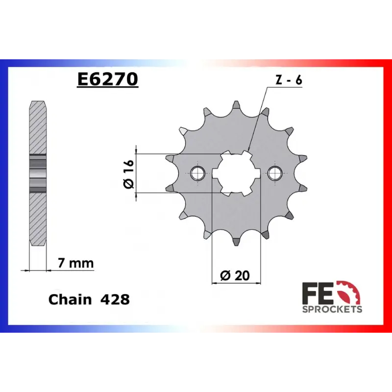 Commander Maintenant Pignon 15 dents pour chaine 428 – France Equipement 12009.E6270.15