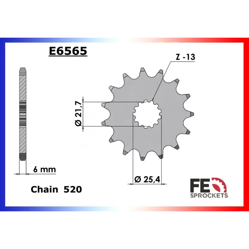 Retour Gratuit Pignon 16 dents pour chaine 520 – France Equipement 4820.E565.16