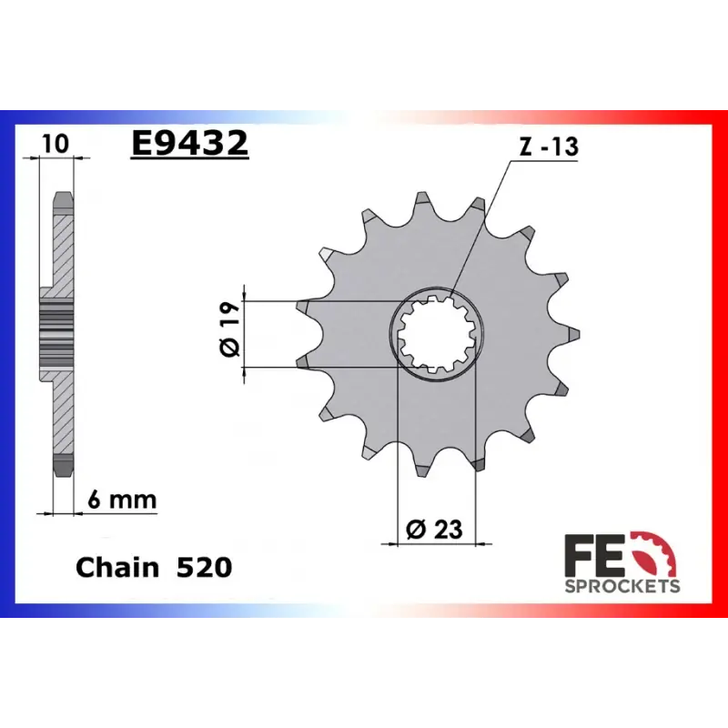 Retour Gratuit Pignon 16 dents pour chaine 520 – France Equipement 5010.E432.16