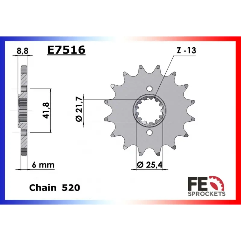 Meilleur Choix Pignon 15 dents pour chaine 520 – France Equipement 5187.E516.15