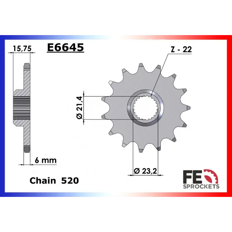 Dernier Modèle Pignon 13 dents pour chaine 520 – France Equipement 8603.E645.13