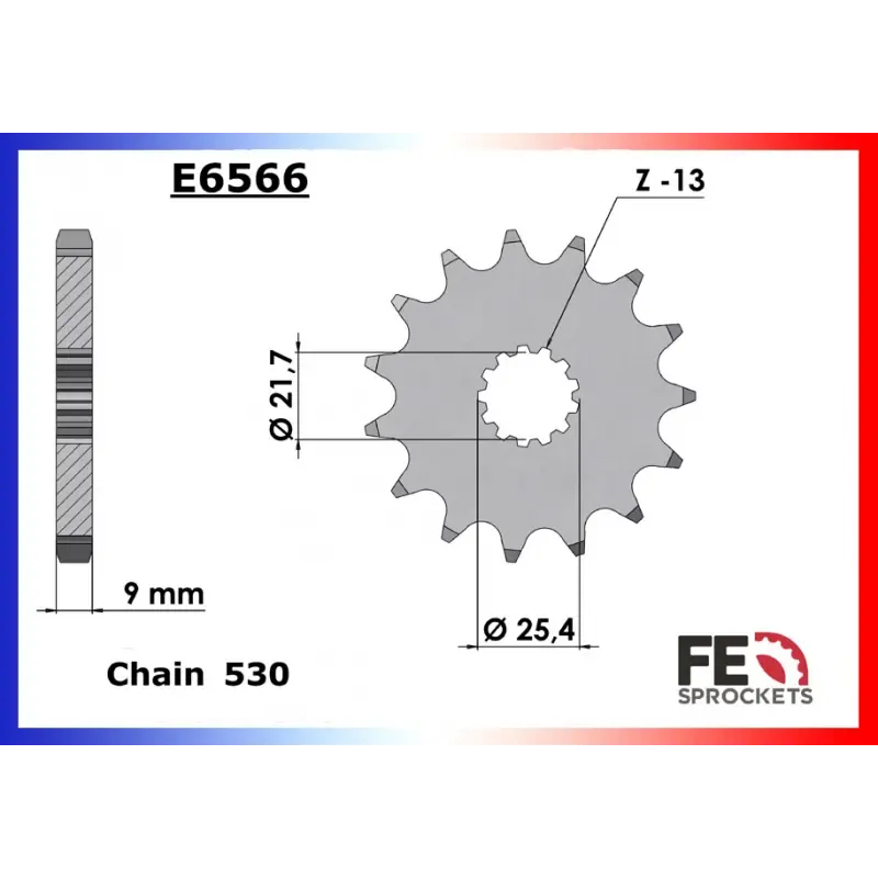 Vente Directe Pignon 13 dents pour chaine 530 – France Equipement 9350.E566.13