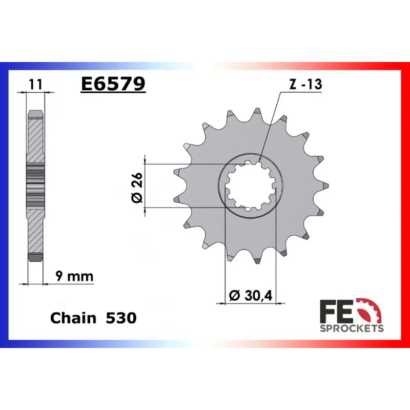 Seulement Aujourd&rsquo;hui Pignon 15 dents pour chaine 530 – France Equipement 9503.E579.15